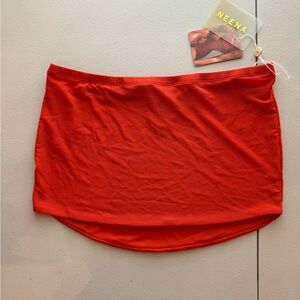 Neena Swim Orange  skirt coverup
